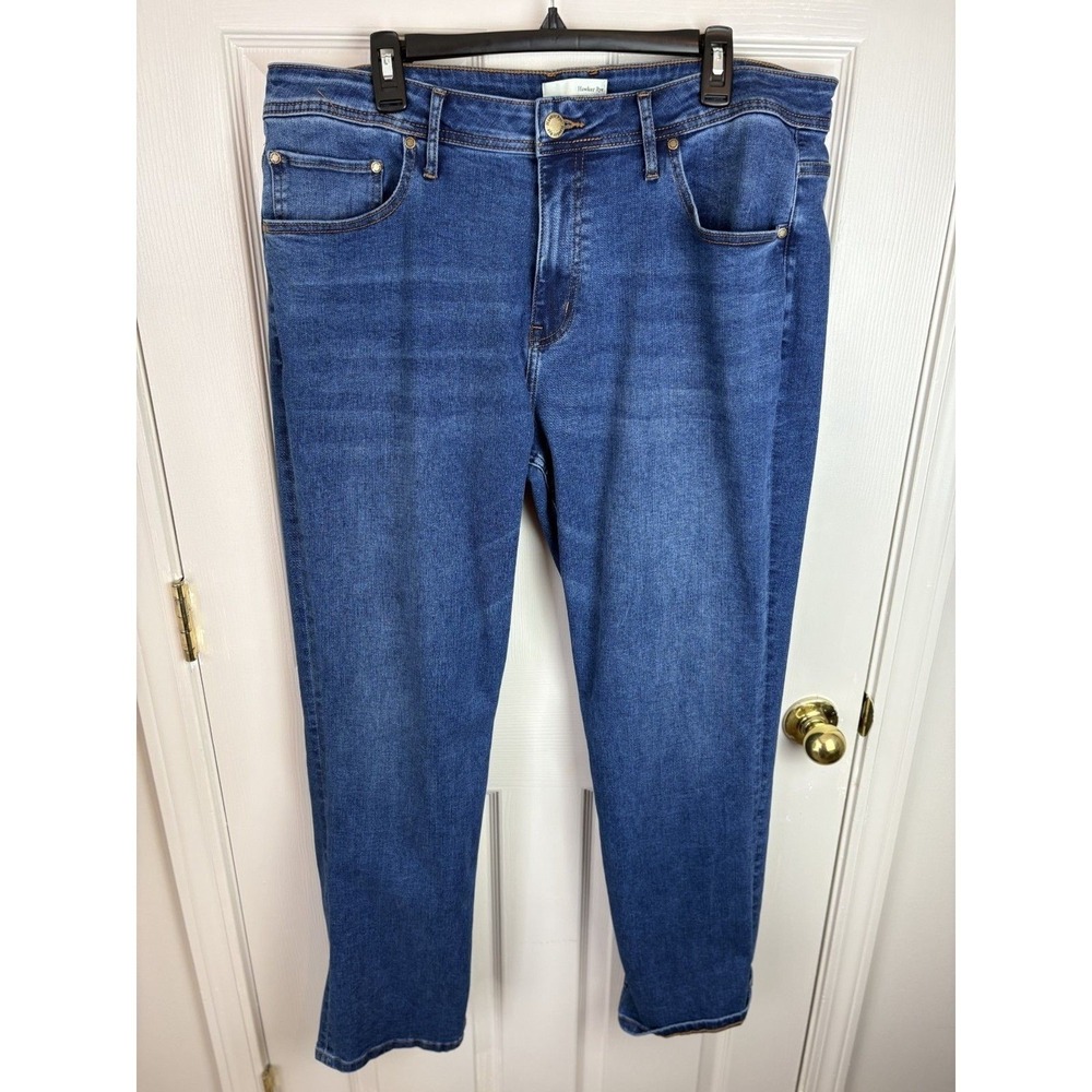 Hawker Rye Mens Straight Leg Jeans 38x30 Blue Medium Wash Stretch Denim
